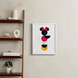 "Disney Minimalist Minnie Mouse" - Art Print in Coal by Anna Joseph - In a Room