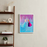 "Elsa and Anna from Disney's Frozen" - Art Print in Ice by lori jacobs wemple - In a Room