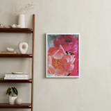 "Vintage Peonies" - Art Print in peachy pinks by HafnHafStudio - In a Room