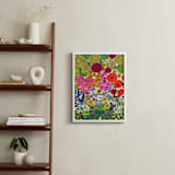 "Flower Hour" - Art Print in Garden Green by Janie Allen - In a Room