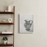 "Blue Pitcher" - Art Print in Nantucket Blue by Karen Kaul - In a Room