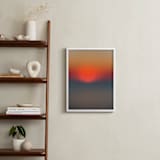 "The Sun Also Sets" - Art Print in Sunset Orange by Helen Makadia - In a Room