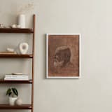 "Human One: Anton" - Art Print in Dark Coral by Colin Stuart - In a Room