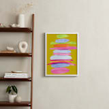 "Pillowed Rainbow" - Art Print in Tumeric by Deborah Velasquez - In a Room