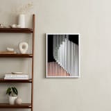 "Stacked Curvature " - Art Print in Creamy Neutrals by Lisa Sundin - In a Room