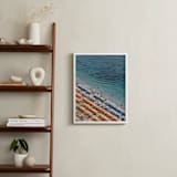 "Positano Beach Aerial" - Art Print in Aqua by braden.studio - In a Room
