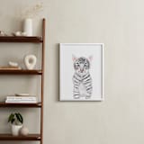 "baby animal.tiger" - Art Print in white by Cass Loh - In a Room