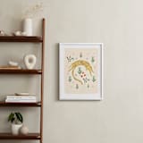 "tumbling cheetah" - Art Print in peach by Hannah Williams - In a Room
