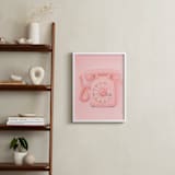 "0 is for operator." - Art Print in Strawberry Shortcake Pink by Alicia Abla - In a Room