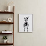 "baby animal.zebra" - Art Print in black by Cass Loh - In a Room