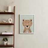 "Cheetah" - Art Print in Dry Grass by 2birdstone - In a Room