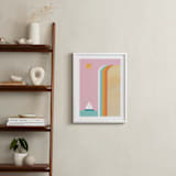 "Smooth Sailin" - Art Print in Pastel Rainbow by sue prue - In a Room