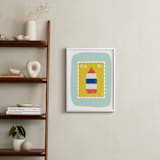 "Oh Buoy" - Art Print in Seafoam by Nadia Hassan - In a Room