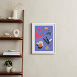 "at the bottom of the ocean" - Art Print in Deep Blue by Sumak Studio - In a Room