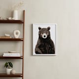 "Baby Animal Bear" - Art Print in Woodland Brown by Cass Loh - In a Room