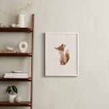 "Baby Fox" - Art Print in Beige by Vivian Yiwing - In a Room