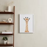 "Baby Giraffe 2" - Art Print in nacho cheese by Cass Loh - In a Room