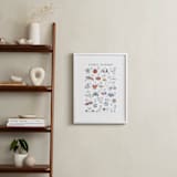 "Sports Alphabet" - Art Print in Grey by Teju Reval - In a Room