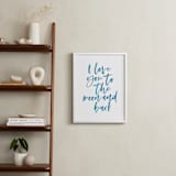 "I Love You to the Moon and Back" - Art Print in Ocean by Hudson meet Rose - In a Room