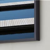 "Dockside Tranquility" - Art Print in Ocean Blue by Annie Seaton - Frame Close-up