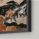"On the Rocks" - Art Print in Papaya by Courtney Crane - Frame Close-up