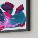"Abstract vibrant watercolor" - Art Print in Neon pink by Alexandra Dzh - Frame Close-up