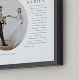 "Our Vows: Framed Photo" - Framed Photo in White by Sarah Curry - Frame Close-up