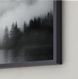 "Dark Fog" - Art Print in Dark Grey by Jennifer Morrow - Frame Close-up