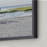 "Across the Wetland" - Art Print in endless blue by Qing Ji - Frame Close-up