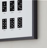 "Counting Dominoes" - Art Print in Classic Black by Snow and Ivy - Frame Close-up