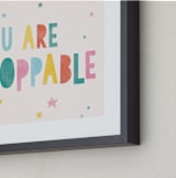 "Unstoppable" - Art Print in Blush by Shirley Lin Schneider - Frame Close-up