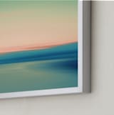 "Fluid Motion" - Art Print in Evening Turquoise by Gabrial Reising - Frame Close-up