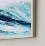 "Coastal Swell" - Art Print in Ocean Blue by Jenny Partrite - Frame Close-up