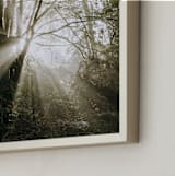 "Foggy Treehouse" - Art Print in Golden Orange by Katie Buckman - Frame Close-up