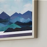 "Mountain Ridges" - Art Print in Mountain Blue by AlisonJerry - Frame Close-up