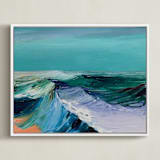 "Prevail II" - Art Print in Ocean Sky by Jamie Peterson - Framed Canvas