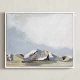"Sundown in the Chisos" - Art Print in Ice Blue by Kati Ramer - Framed Canvas