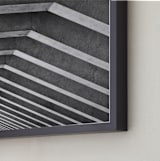"Light and Shadow" - Art Print in Cement Gray by Krissy Bengtson - Frame Close-up