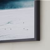 "Smell The Sea + Feel The Sky" - Art Print in FOG BLUE by Summer Strauch - Frame Close-up