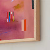 "Should the Wind Blow You Eastward" - Art Print in Raspberry by Keren Toledano - Frame Close-up