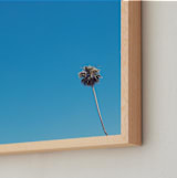 "Space & Boundaries I" - Art Print in Sky Blue by Caroline Mint - Frame Close-up