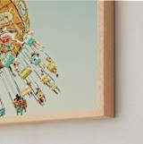 "You Spin Me" - Art Print in Mint Green by Irene Suchocki - Frame Close-up
