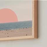 "Feels Like Summer" - Art Print in Salmon by Kimberly Young - Frame Close-up