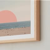 "Feels Like Summer" - Art Print in Salmon by Kimberly Young - Frame Close-up