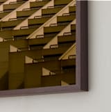 "Shift" - Art Print in Golden by Kimberly Young - Frame Close-up