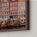 "Harmonious Gables of Amsterdam" - Art Print in Taupe by Emanuela Carratoni - Frame Close-up