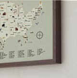 "National Parks of USA" - Art Print in Adventure Green by Sherley Ferreira - Frame Close-up
