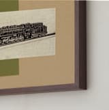 "Air, Land, and Sea" - Art Print in Olive by Tamara Hilje - Frame Close-up