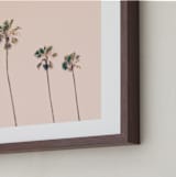 "Pink Sky & Palms" - Art Print in blush pink by Caroline Mint - Frame Close-up