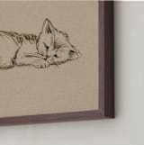 "Sleep Companions 1" - Art Print in Sand by Paola Benenati - Frame Close-up